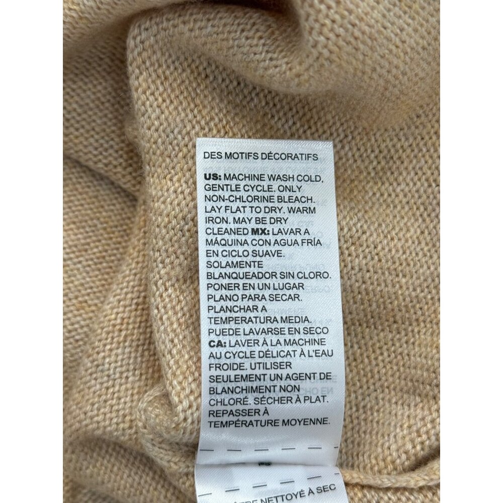 Chicos Pullover Sweater Embroidered Cheetah Long Sleeves Beige Womens XL NEW - Picture 9 of 9